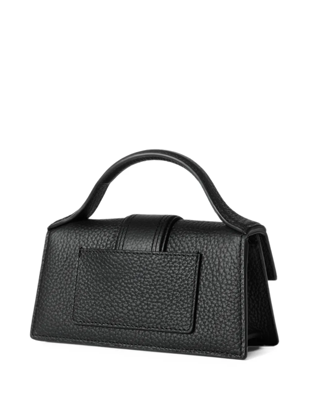 Jacquemus The Bambino grained mini flap bag Zwart