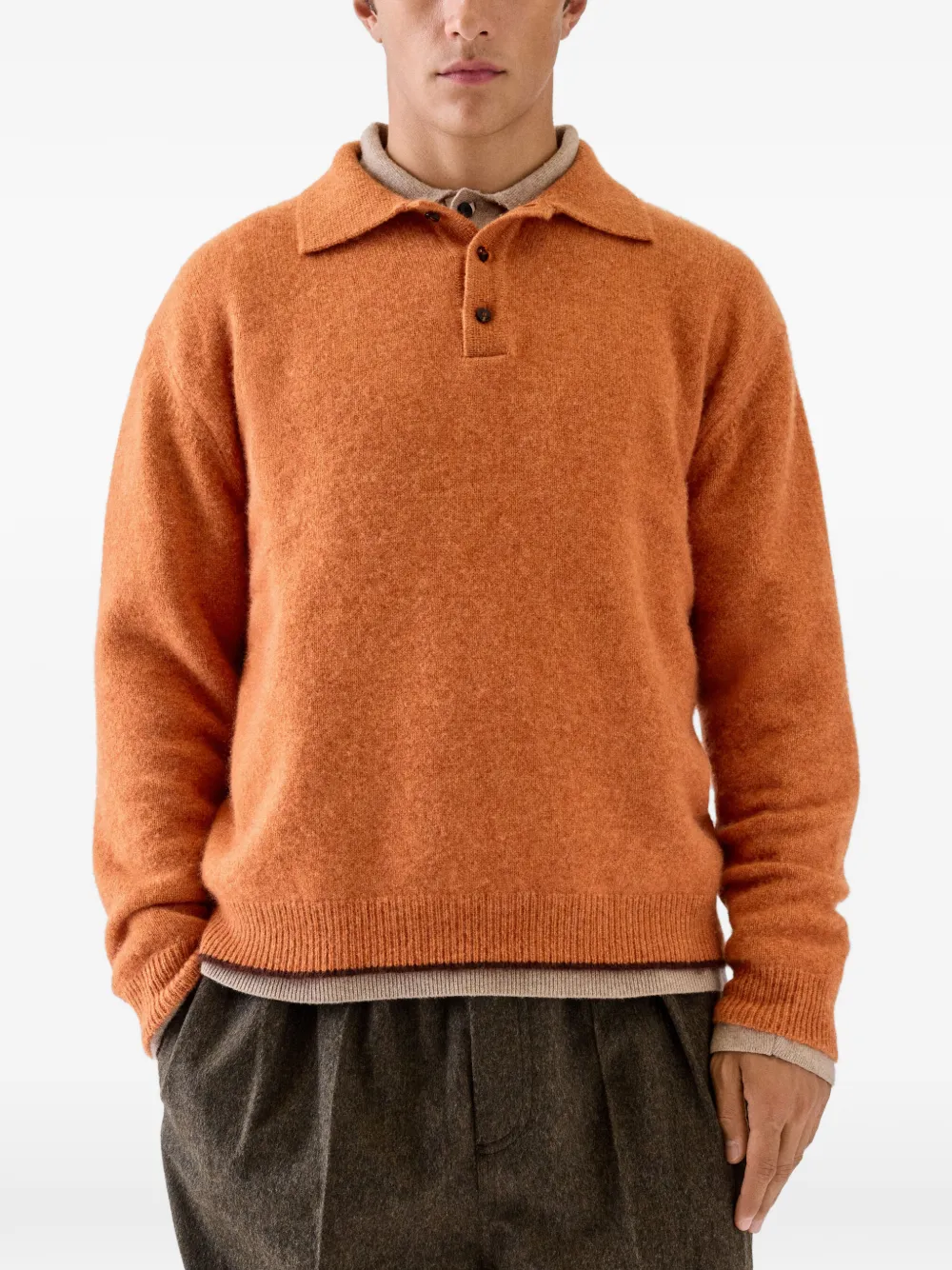 Jacquemus The Cachemire polo shirt Oranje