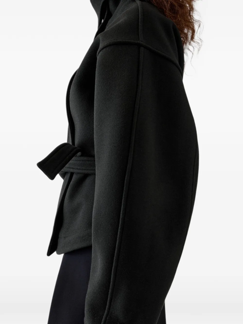 Jacquemus The Ciro coat in virgin wool cloth Zwart