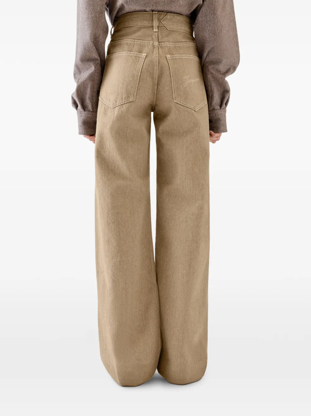 Jacquemus The wide de-Nîmes denim pants Beige