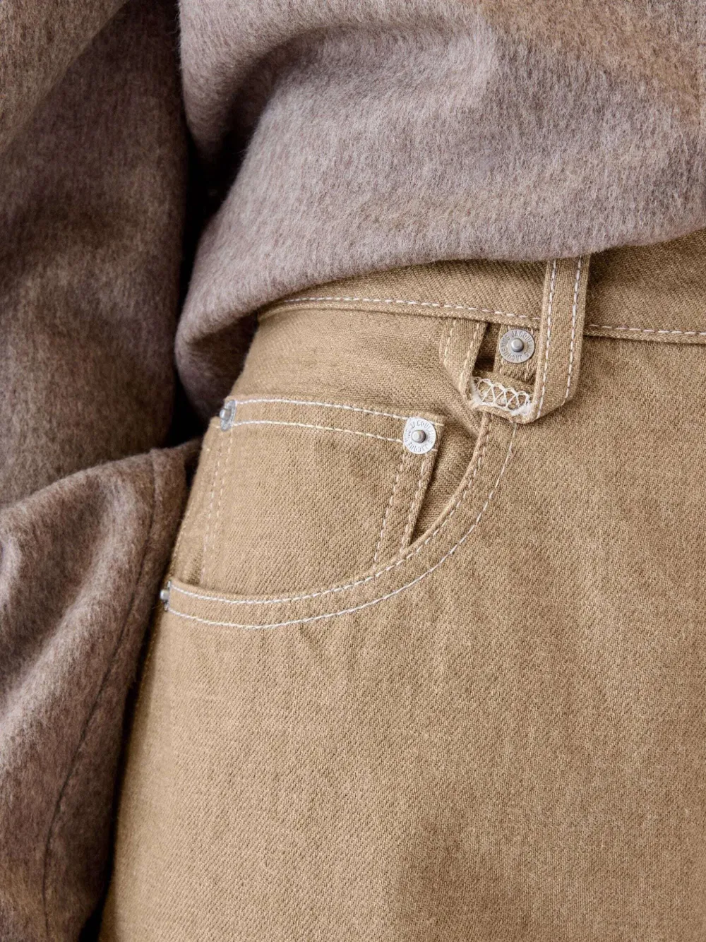 Jacquemus The wide de-Nîmes denim pants Beige