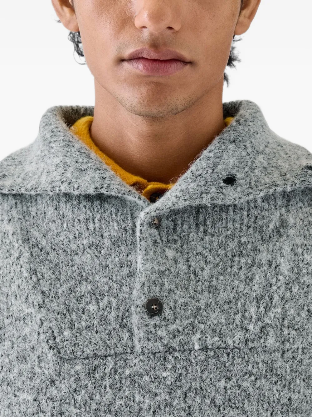 Jacquemus The Pilu trucker-collar sweater Grijs