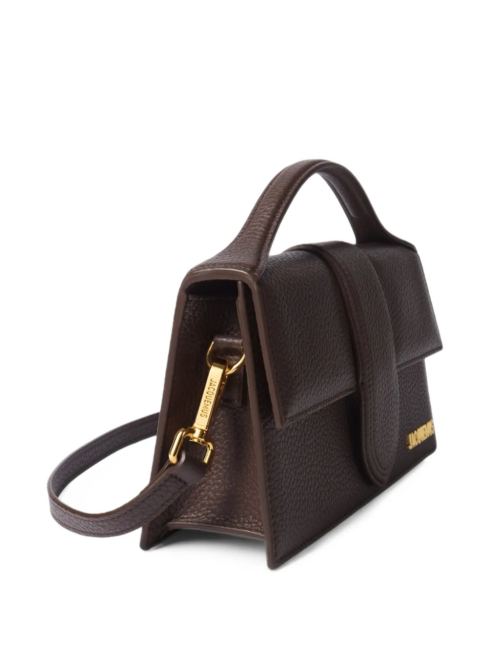 Jacquemus The large Bambino grained crossbody flap bag Bruin