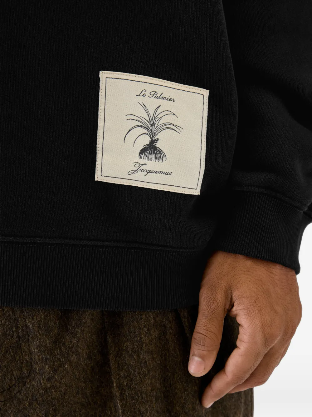 Jacquemus The Torneo sweatshirt with "Le Palmier" patch Zwart