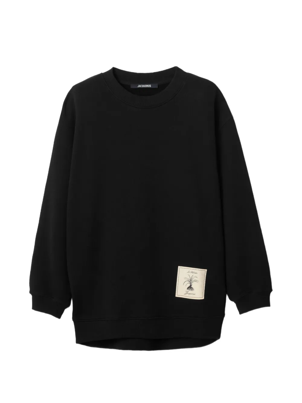 Jacquemus The Torneo sweatshirt with "Le Palmier" patch Zwart