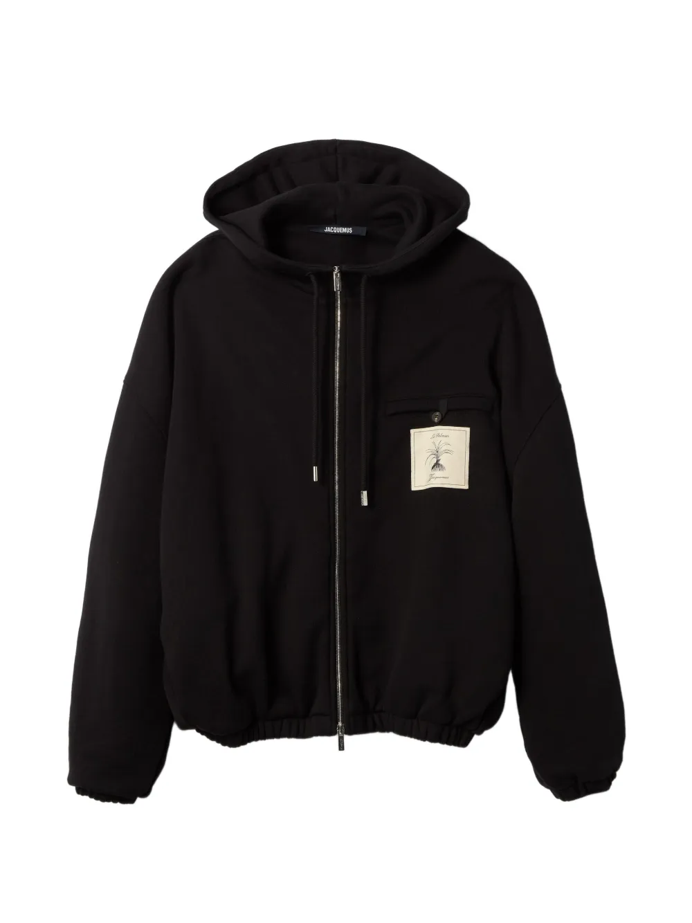 Jacquemus The Torneo zip-up hoodie with Palmier patch - Black