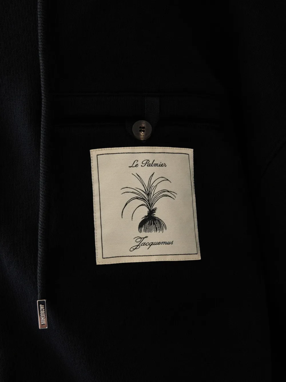 Jacquemus The Torneo zip-up hoodie with Palmier patch Zwart