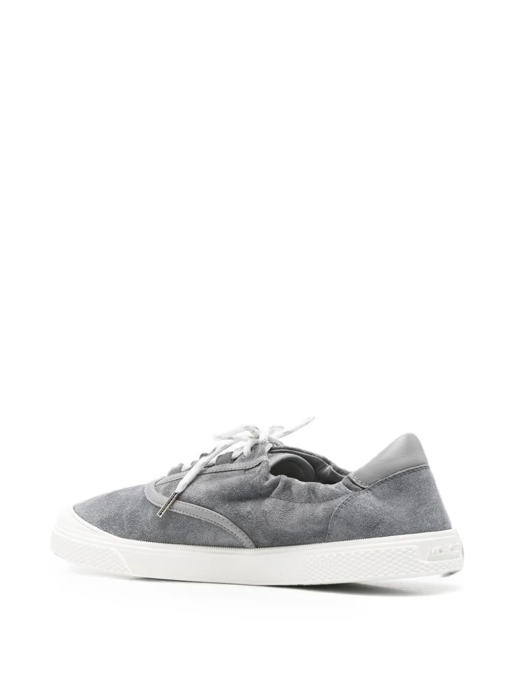 Moncler suede lace-up sneakers Grijs
