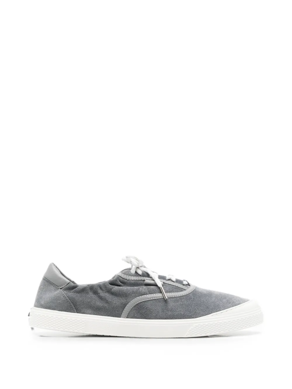 Moncler suede lace-up sneakers Grijs