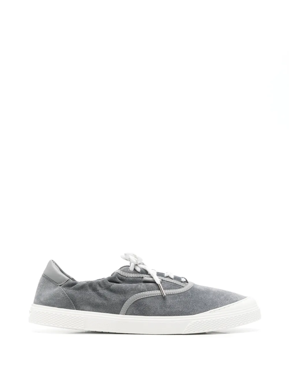 Moncler suede lace-up sneakers Grijs