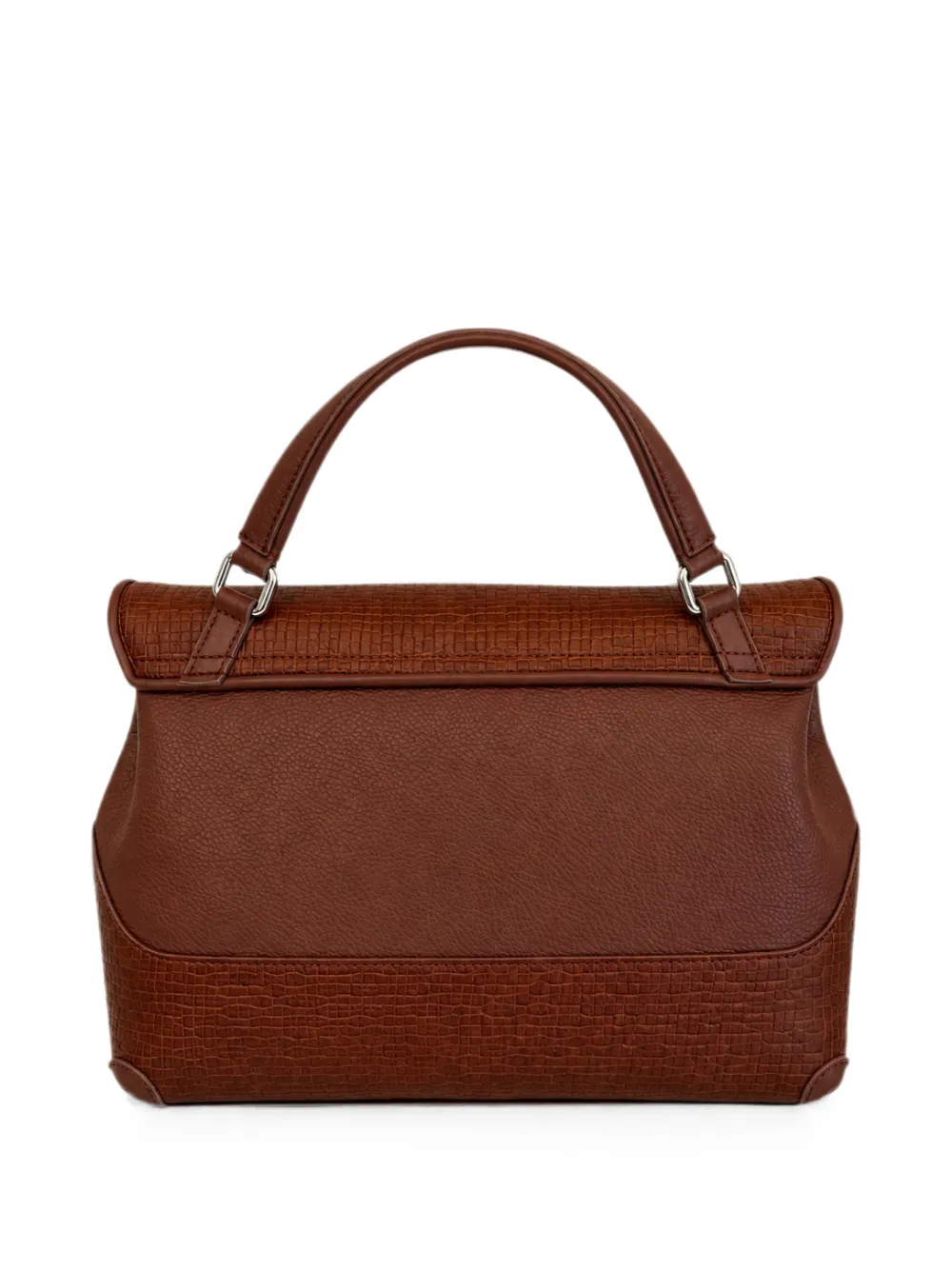 Zanellato Kleine Postina leren shopper met textuur Bruin