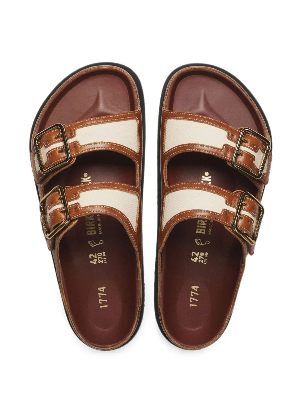 Birkenstock Arizona bold canvas sandals Bruin