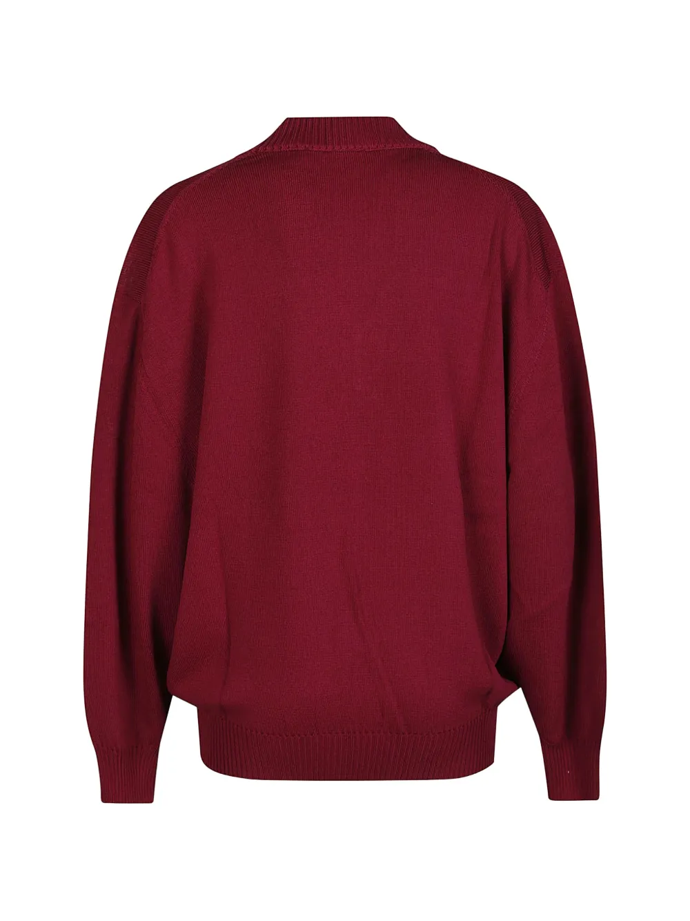 IRO Trui met geribbelde afwerking en V-hals Rood