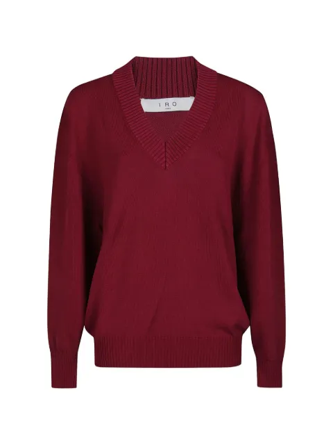 IRO ribbed-trim V-neck sweater