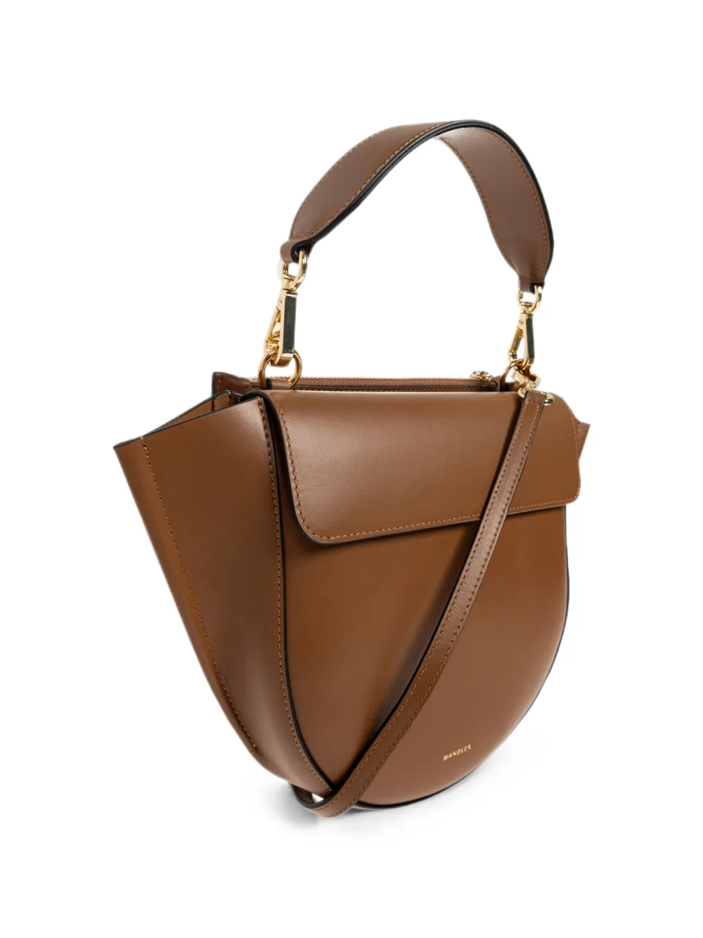 Wandler Hortensia leren shopper Bruin