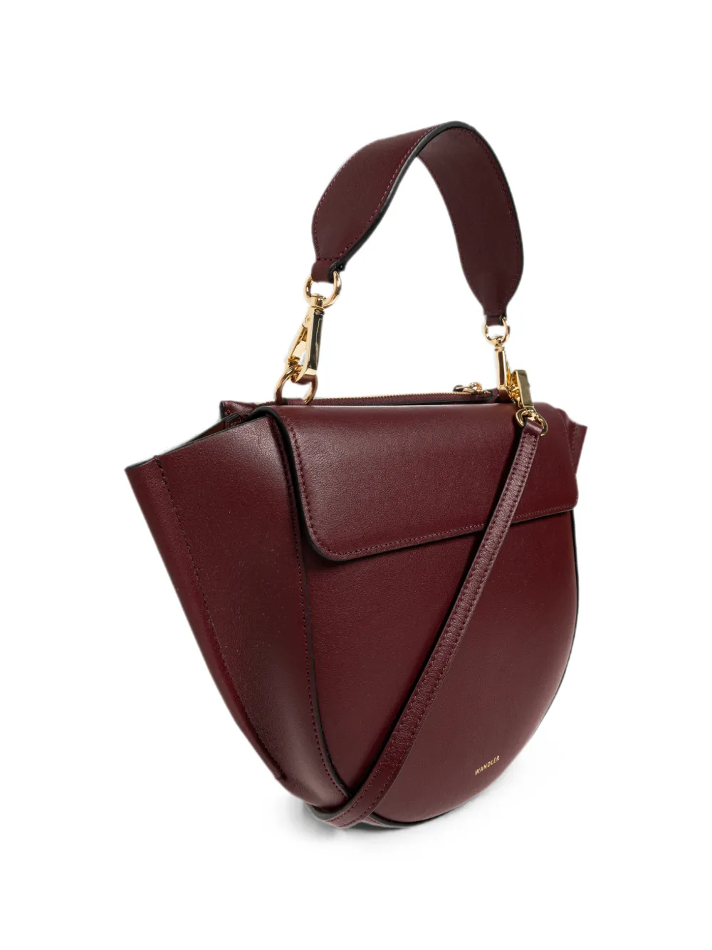 Wandler Kleine Hortensia leren shopper Rood