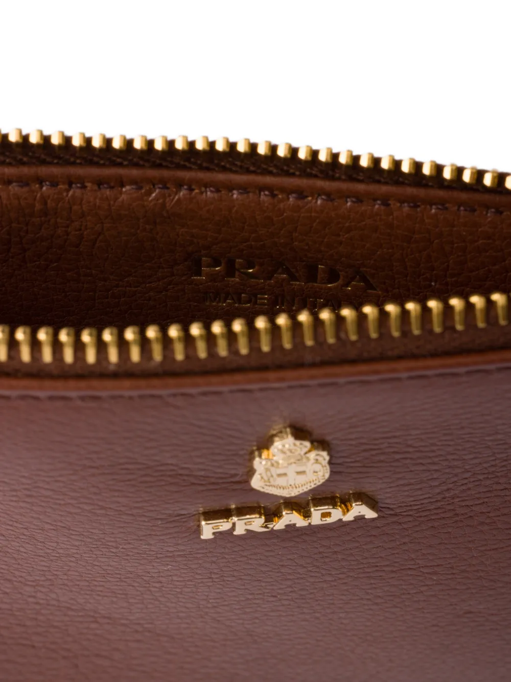 Prada Leren pasjeshouder Bruin
