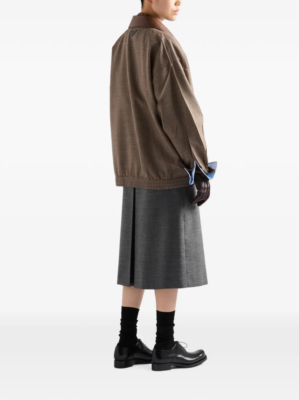 Prada Wollen plooirok Grijs