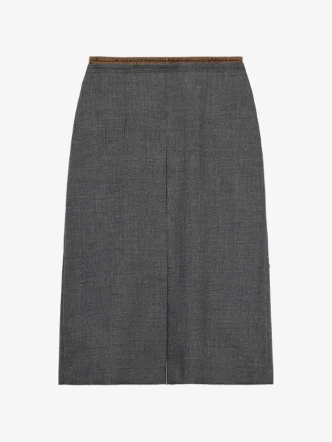 Prada pleated wool skirt