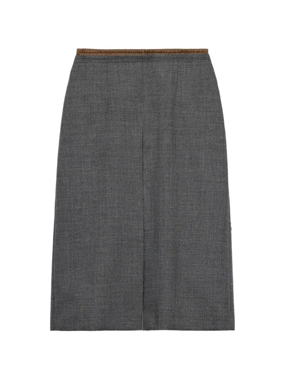 Prada rush stitch midi-skirt - Grigio