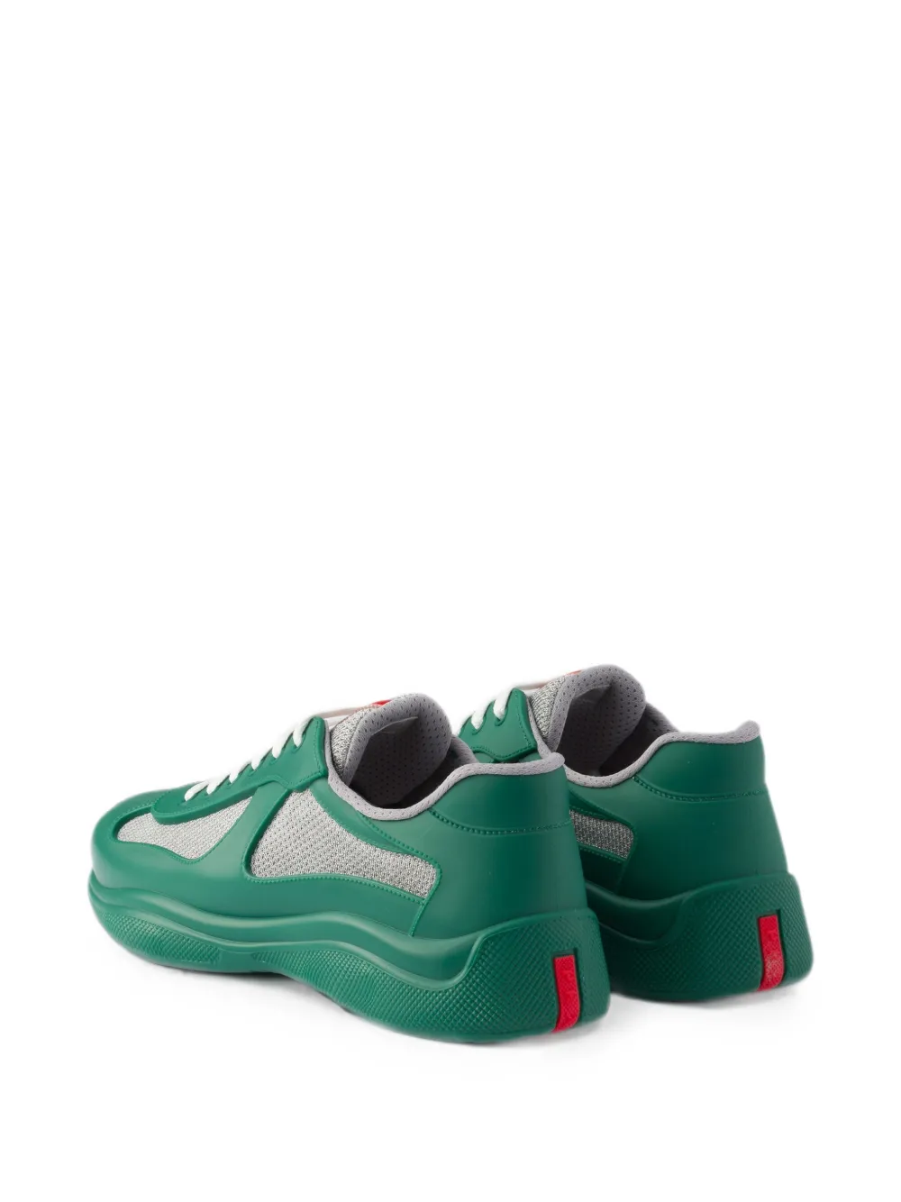 Prada America's Cup soft rubber and bike fabric sneakers Groen