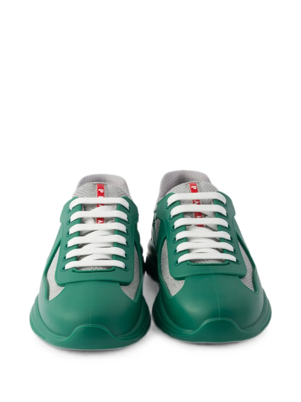 Prada America's Cup soft rubber and bike fabric sneakers Groen