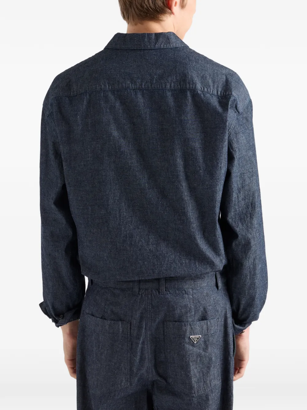 Prada Chambray overhemd Blauw