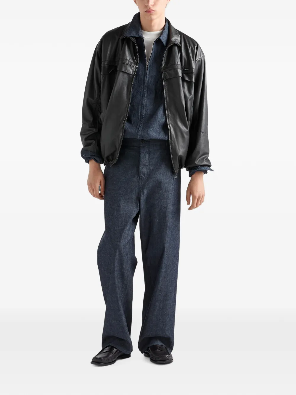 Prada Chambray overhemd Blauw