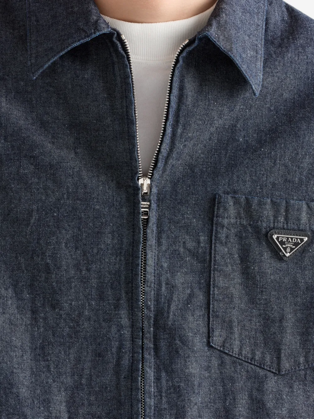 Prada Chambray overhemd Blauw