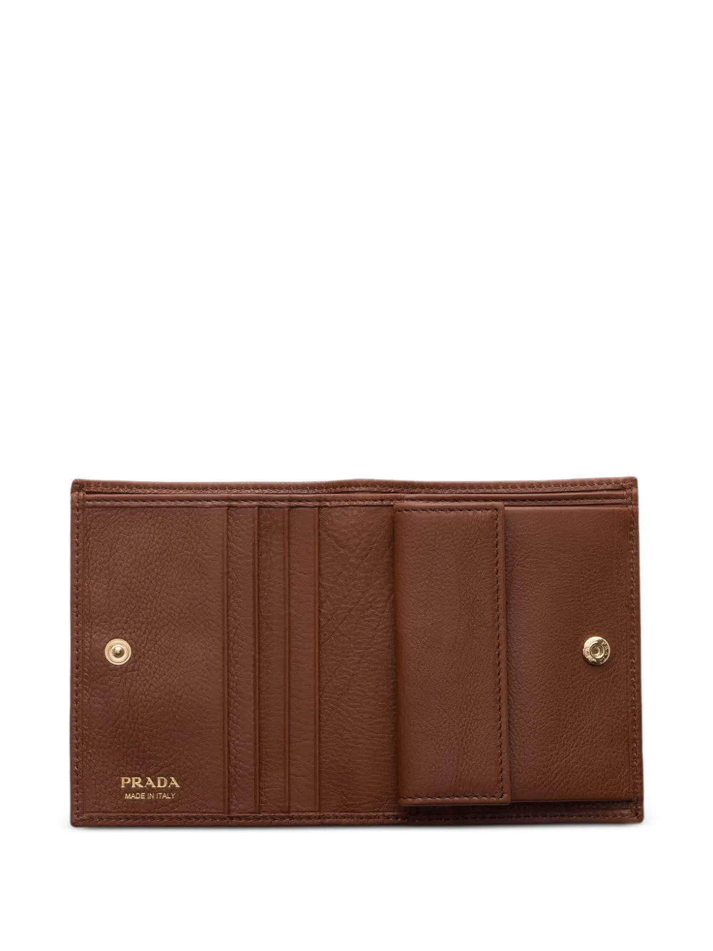 Prada Leren portemonnee Bruin
