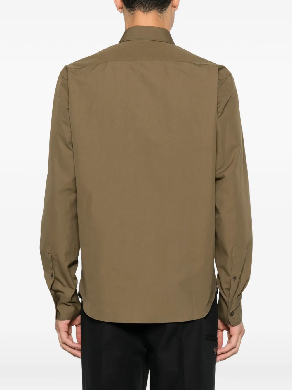 Prada Overhemd met logopatch Groen