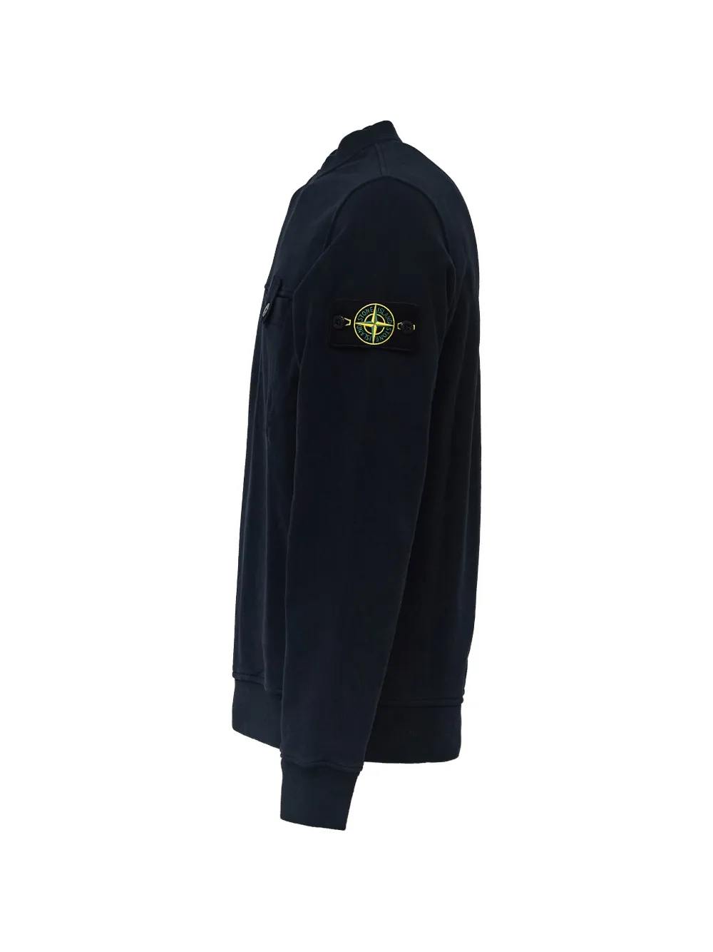 Stone Island Sweater met logopatch en zak Blauw