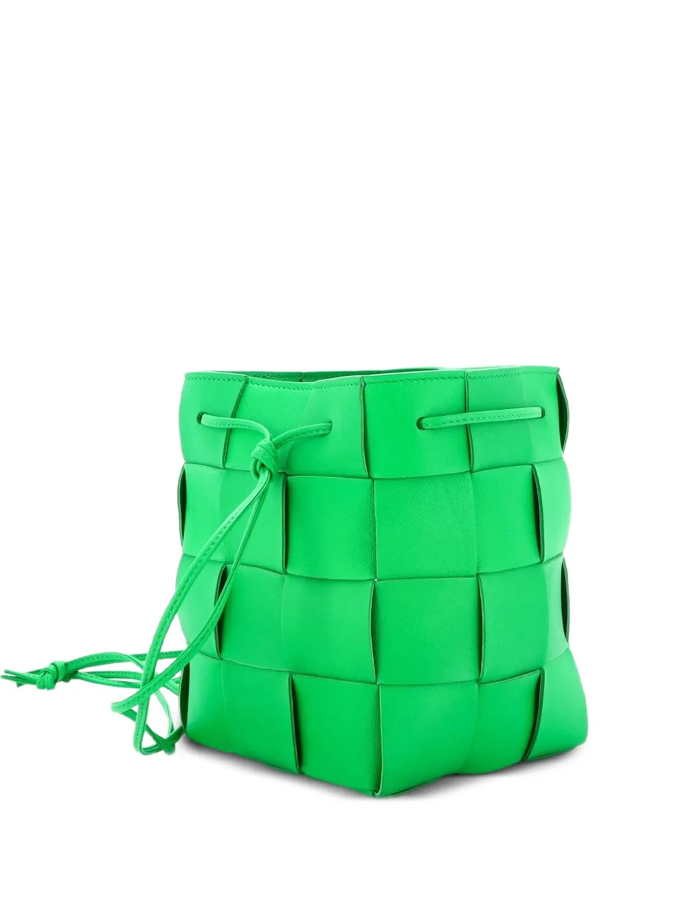 Bottega Veneta Pre-Owned Cassette Maxi Intrecciato Leather Small bucket bag - Green