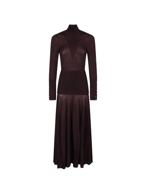 Rabanne vestido midi tejido con botones en los puños