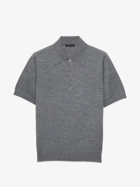 Prada playera tipo polo de lana de alta calidad