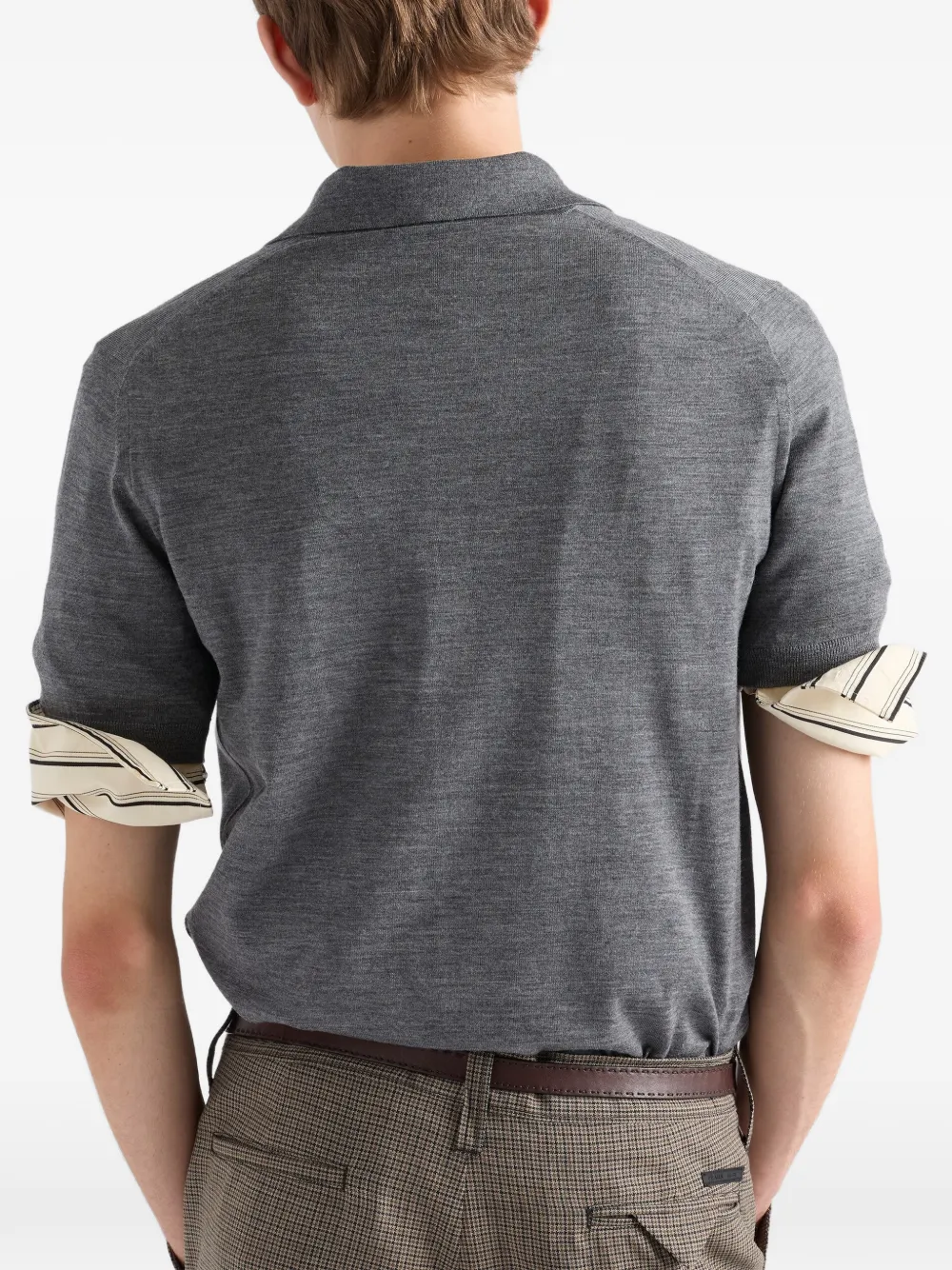 Prada Wollen poloshirt Grijs