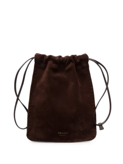 Prada suede smartphone pouch