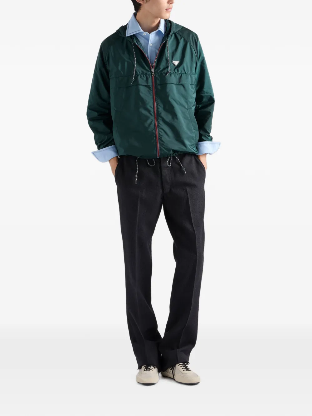 Prada Re-Nylon jack Groen
