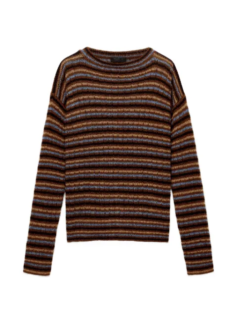 Prada striped open-knit sweater