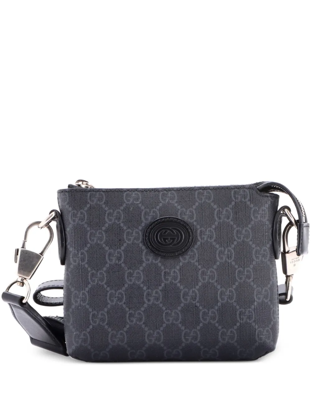 Gucci Pre-Owned Borsa a tracolla GG mini in tela cerata con cinturino da polso - Nero