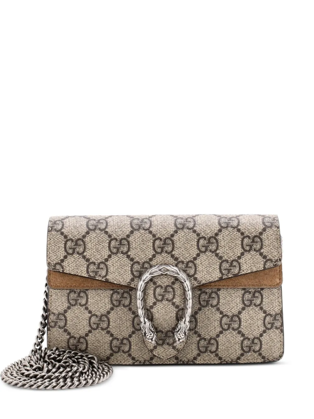 Gucci Pre-Owned Borsa a tracolla Dionysus super mini in tela cerata GG - Marrone