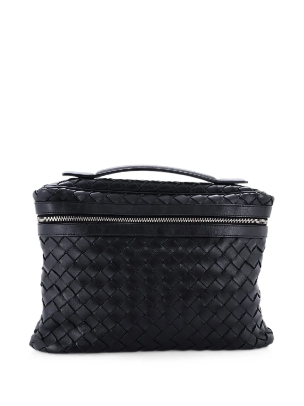 Bottega Veneta Pre-Owned Kosmetiktasche mit Intrecciato-Muster - Schwarz