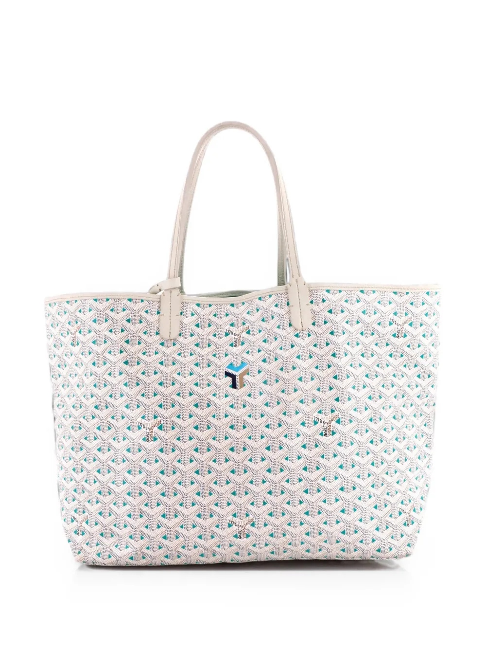 Goyard Pre-Owned Borsa tote Saint Louis Claire Voie PM in tela cerata - Bianco