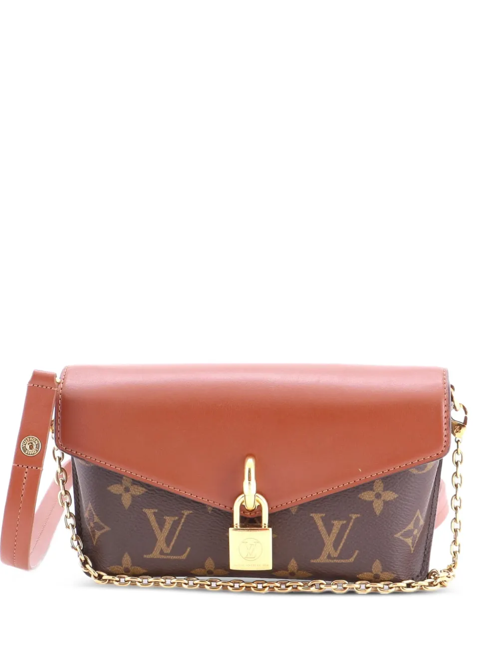 Louis Vuitton Pre-Owned Padlock on Strap Handbag Monogram Canvas and Leather crossbody bag - Brown