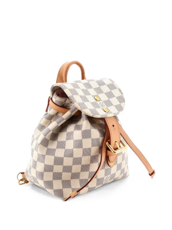 louis vuitton bb sperone backpack Damier Azur White Canvas which acquires an attractive patina over time. 3D model Louis Vuitton Sperone