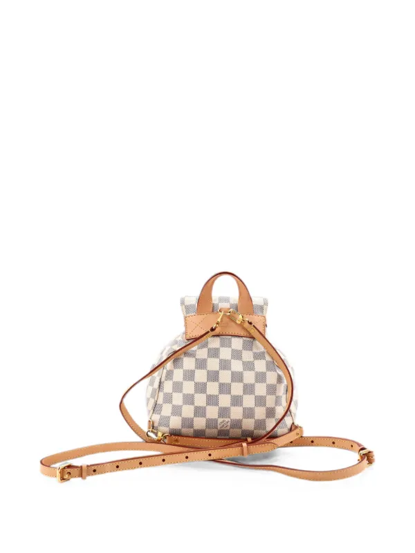 louis vuitton bb sperone backpack Damier Azur Light and easy to carry with its top handle and adjustable straps Sperone BB Luxury Backpack For
