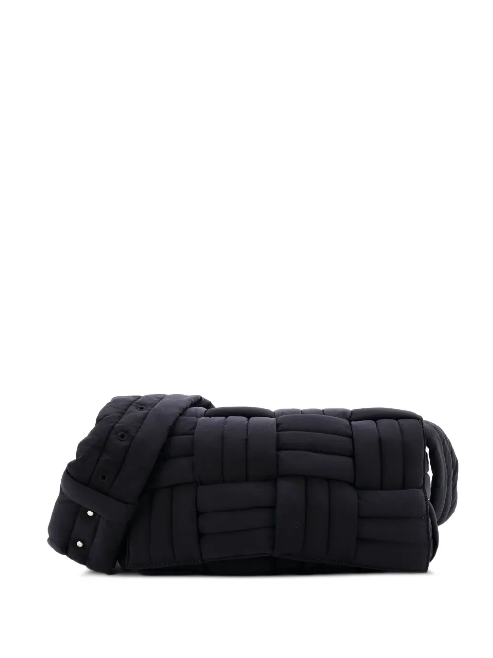 Bottega Veneta Pre-Owned Padded Tech Cassette Intrecciato Nylon crossbody bag - Black