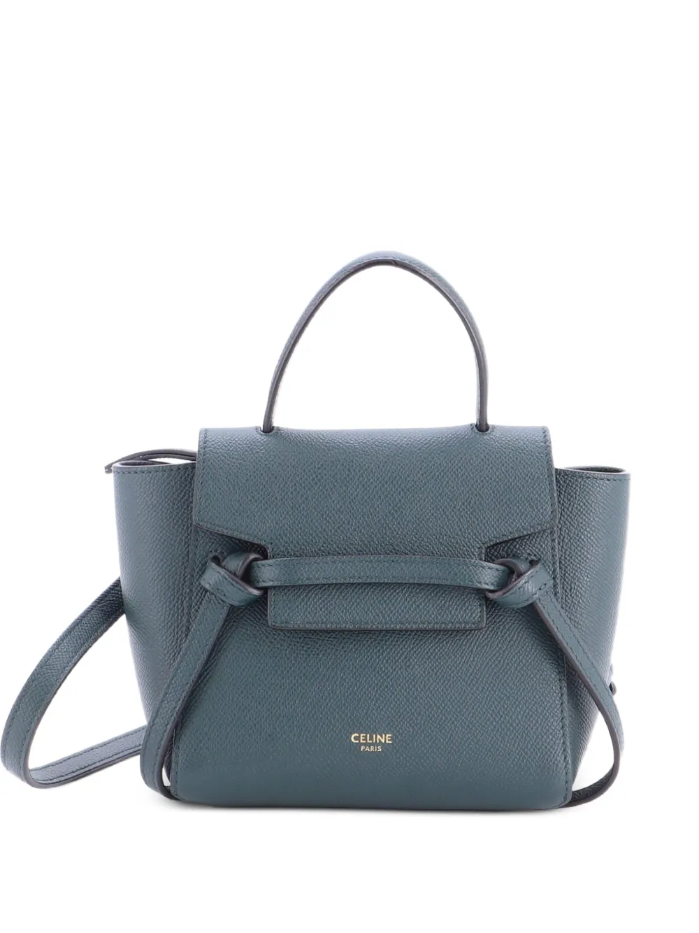 Celine Pre-Owned Belt Bag Textured Leather Pico shoulder bag - Green