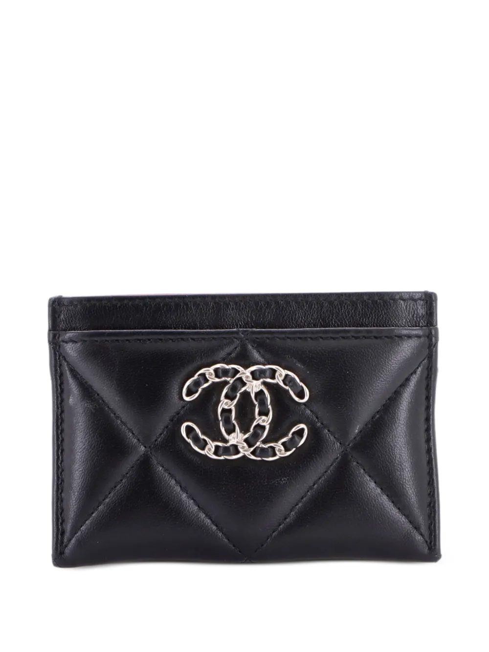 CHANEL Pre-Owned Portacarte 19 in pelle trapuntata - Nero
