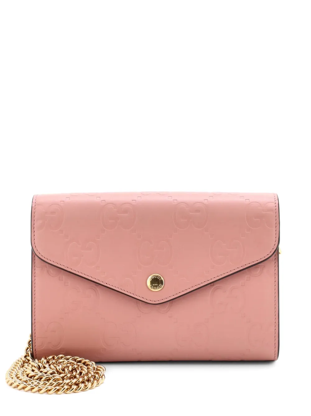 Gucci Pre-Owned Guccissima Schultertasche mit Kette - Rosa